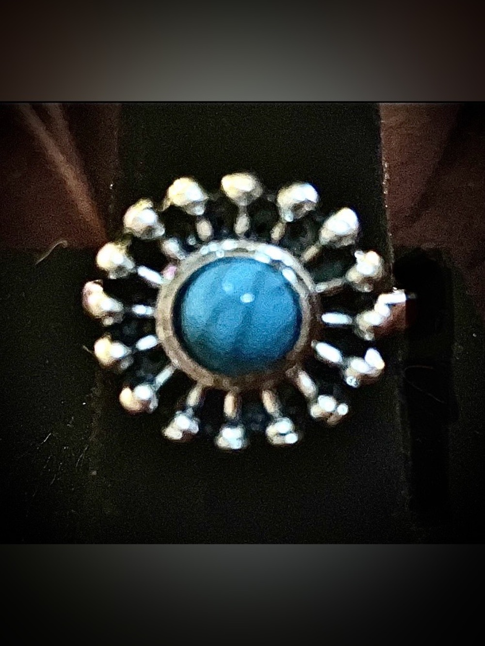 💙 Turquoise Daisy Statement Ring  size 6.5 💙 NWOT